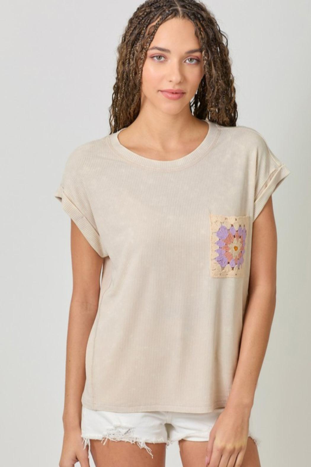 Crochet Pocket Shirt Product Image