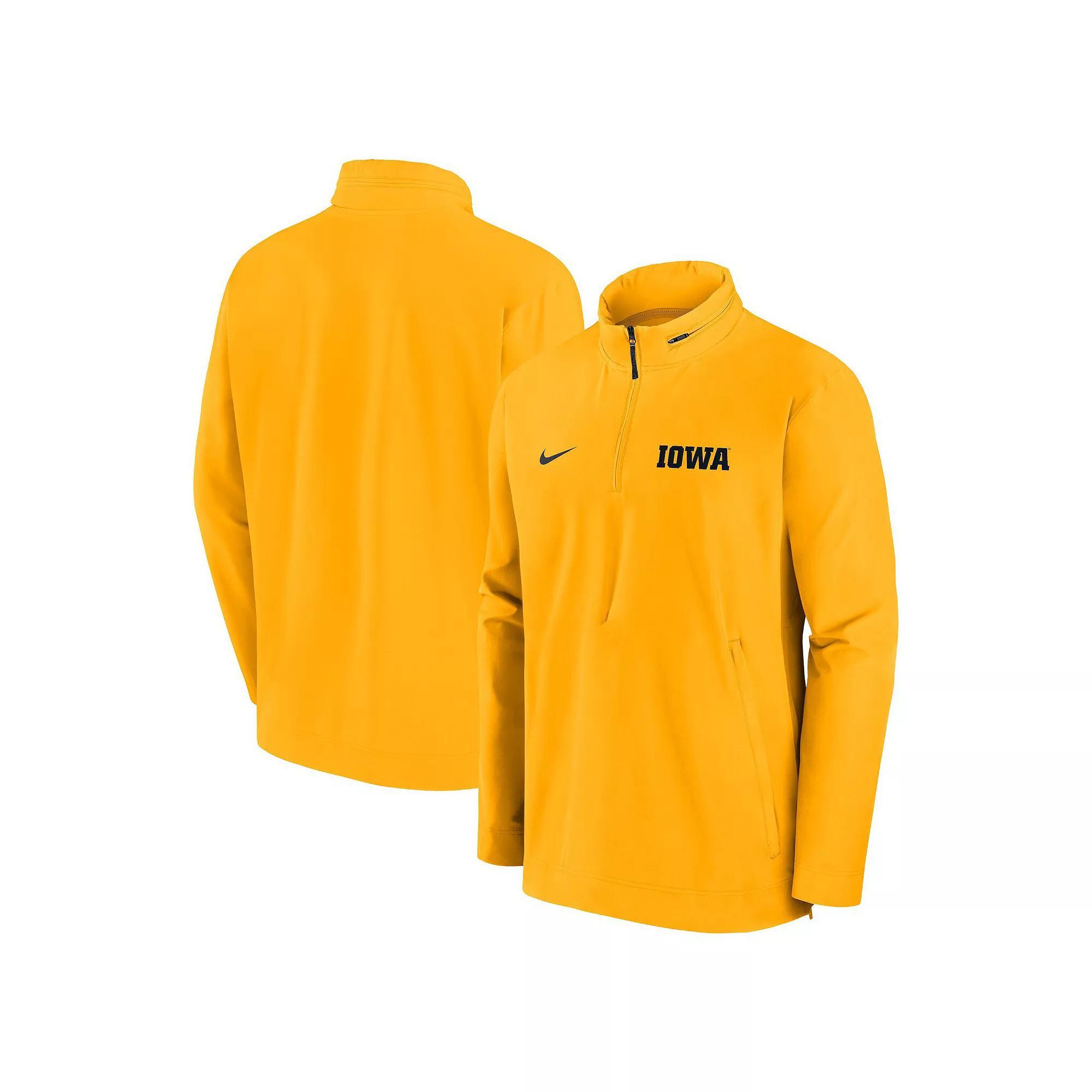Men's Nike Gold Iowa Hawkeyes Sideline Coaches Quarter-Zip Jacket, Size: Large Product Image