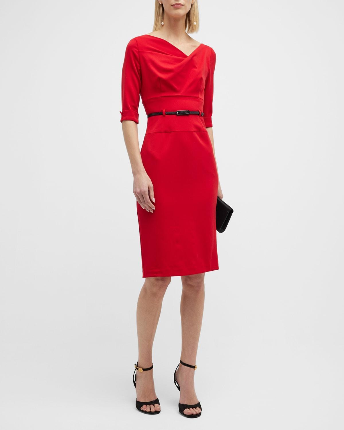 Womens Jackie O Three-Quarter Sleeve Dress Product Image