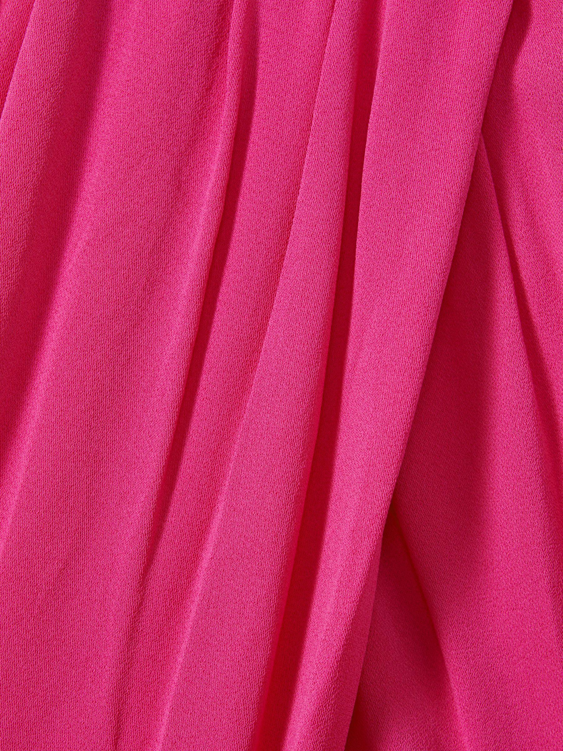 Drape Front Midi Dress in Pink Product Image