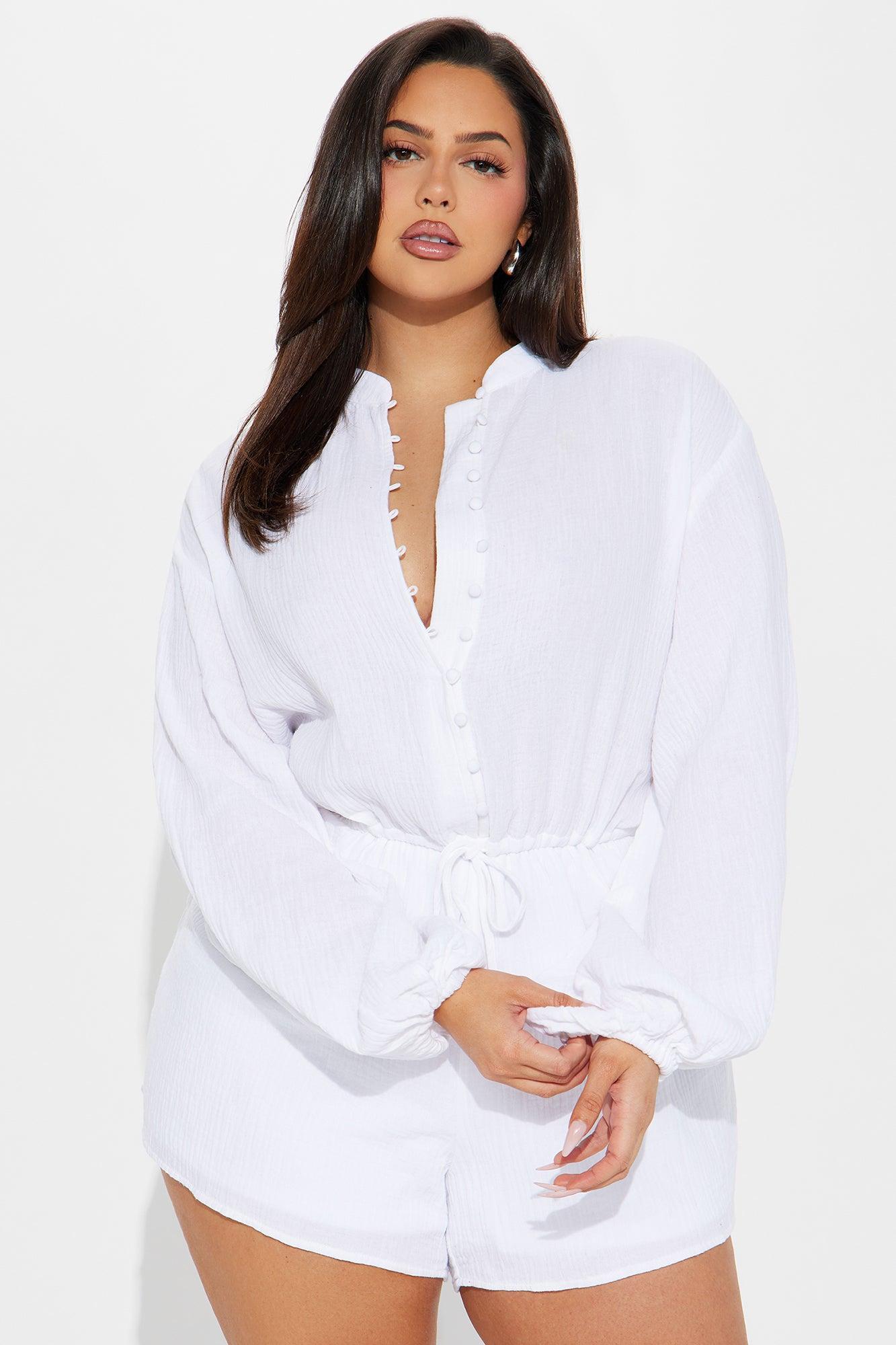 Always Say Goodbye Romper - White Product Image