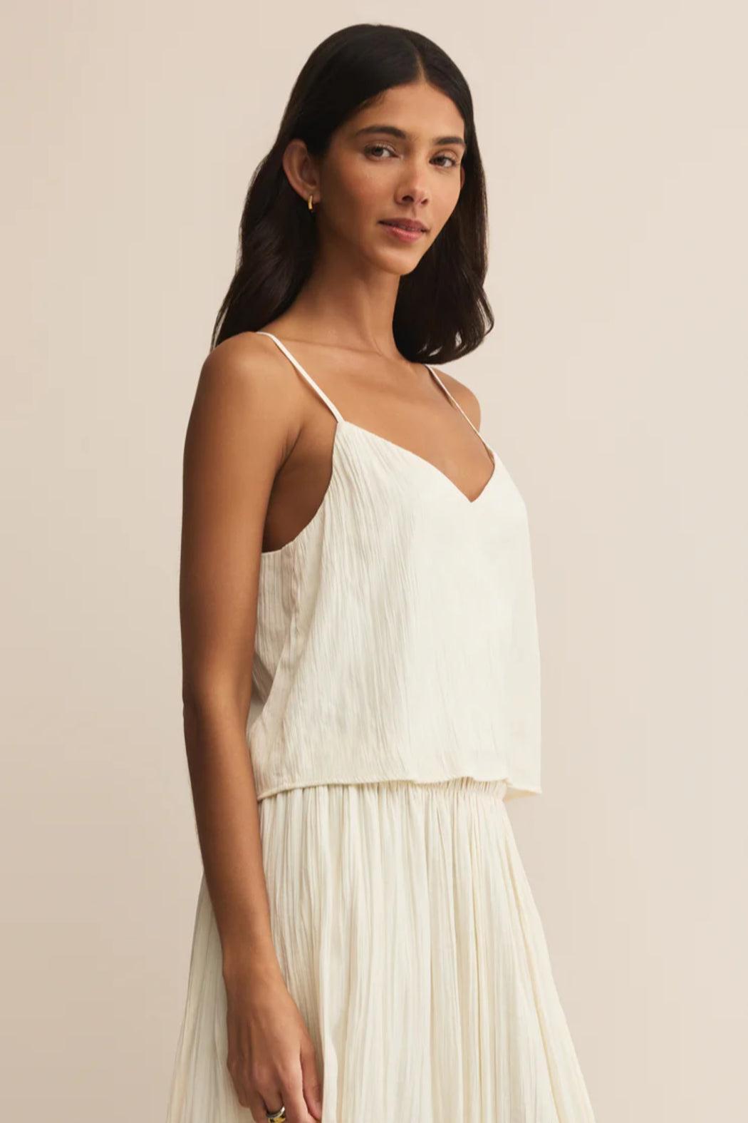 Fiore Crinkle Satin Tank Product Image