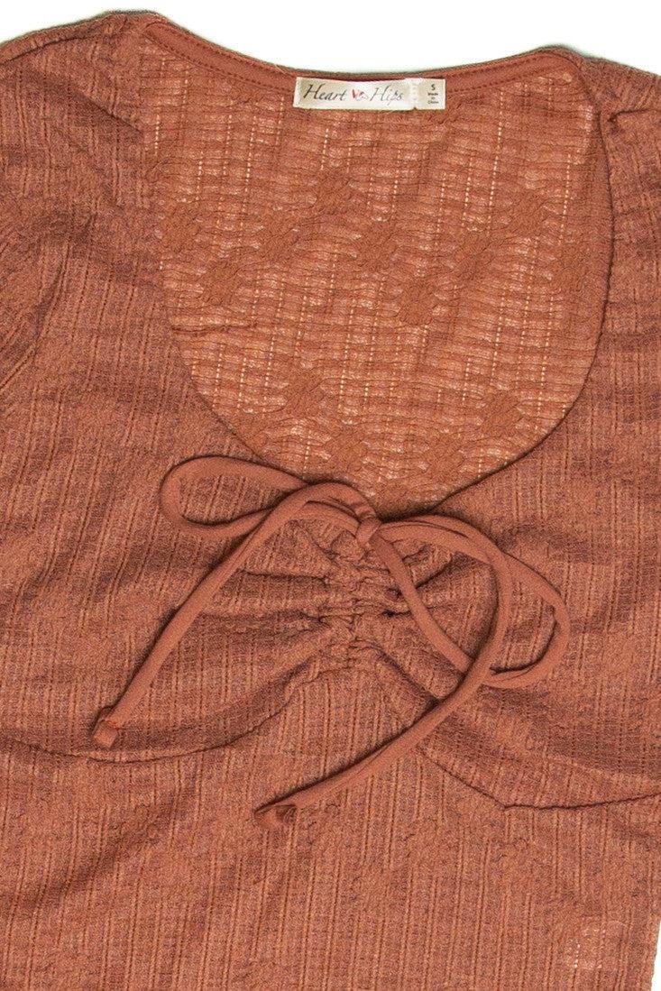 Front Tie Lace Top Product Image