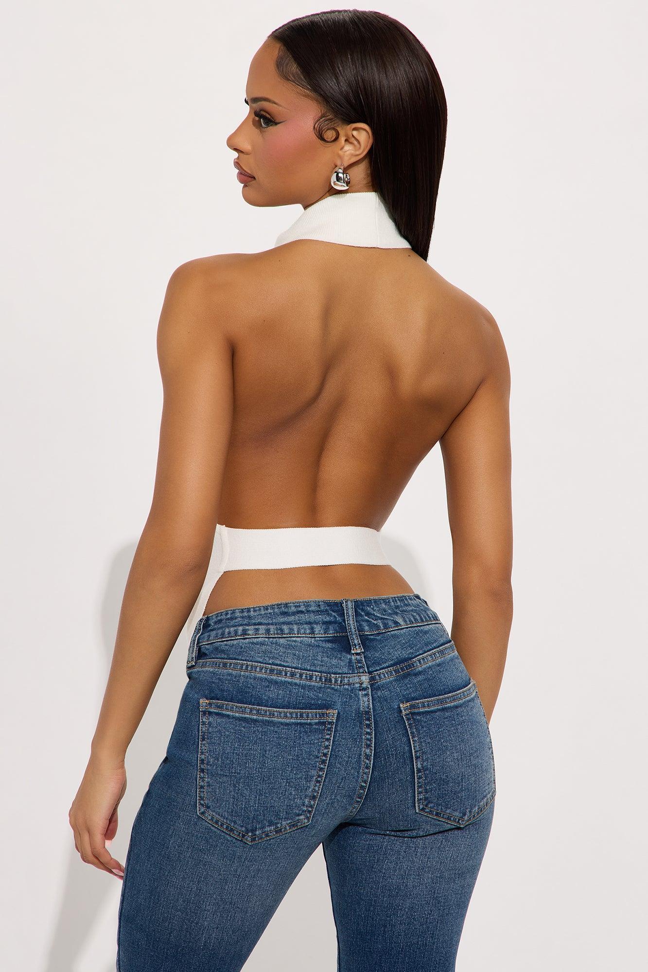 Next To You Sweater Halter Top - White Female Product Image