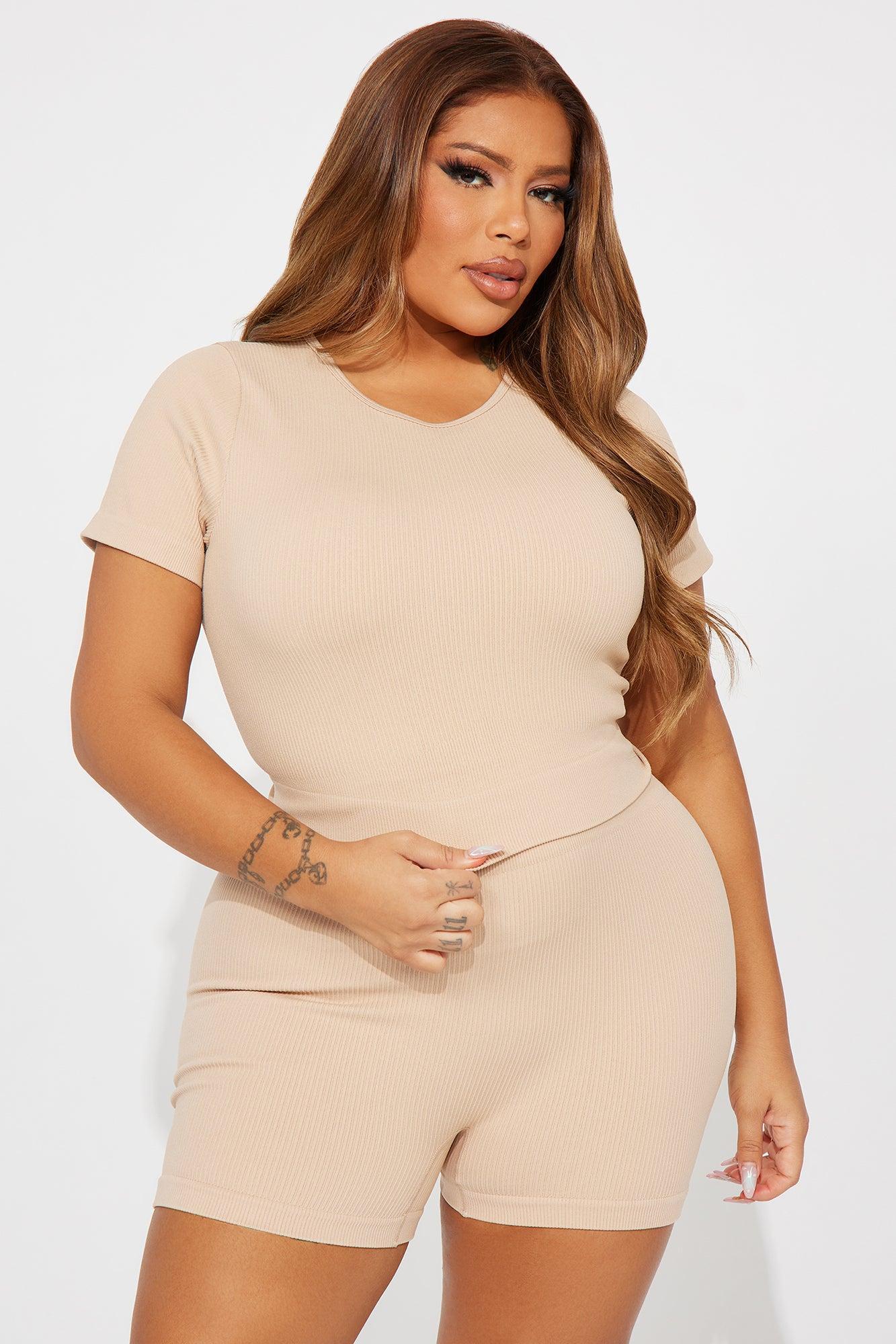 Beach Bum Effortless Seamless Active Set - Tan Product Image