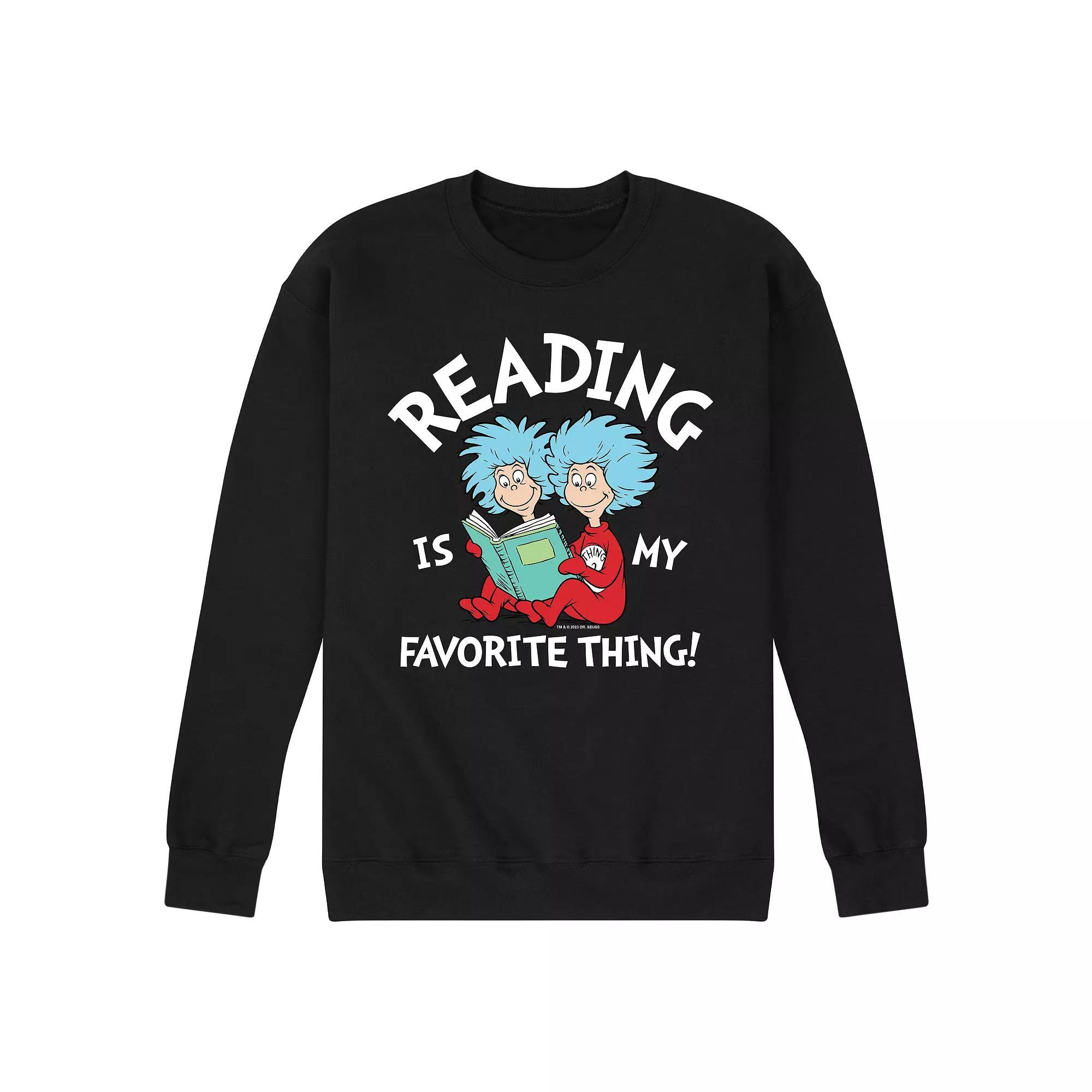 Men's Dr. Seuss Reading Fleece Graphic Tee,  Product Image