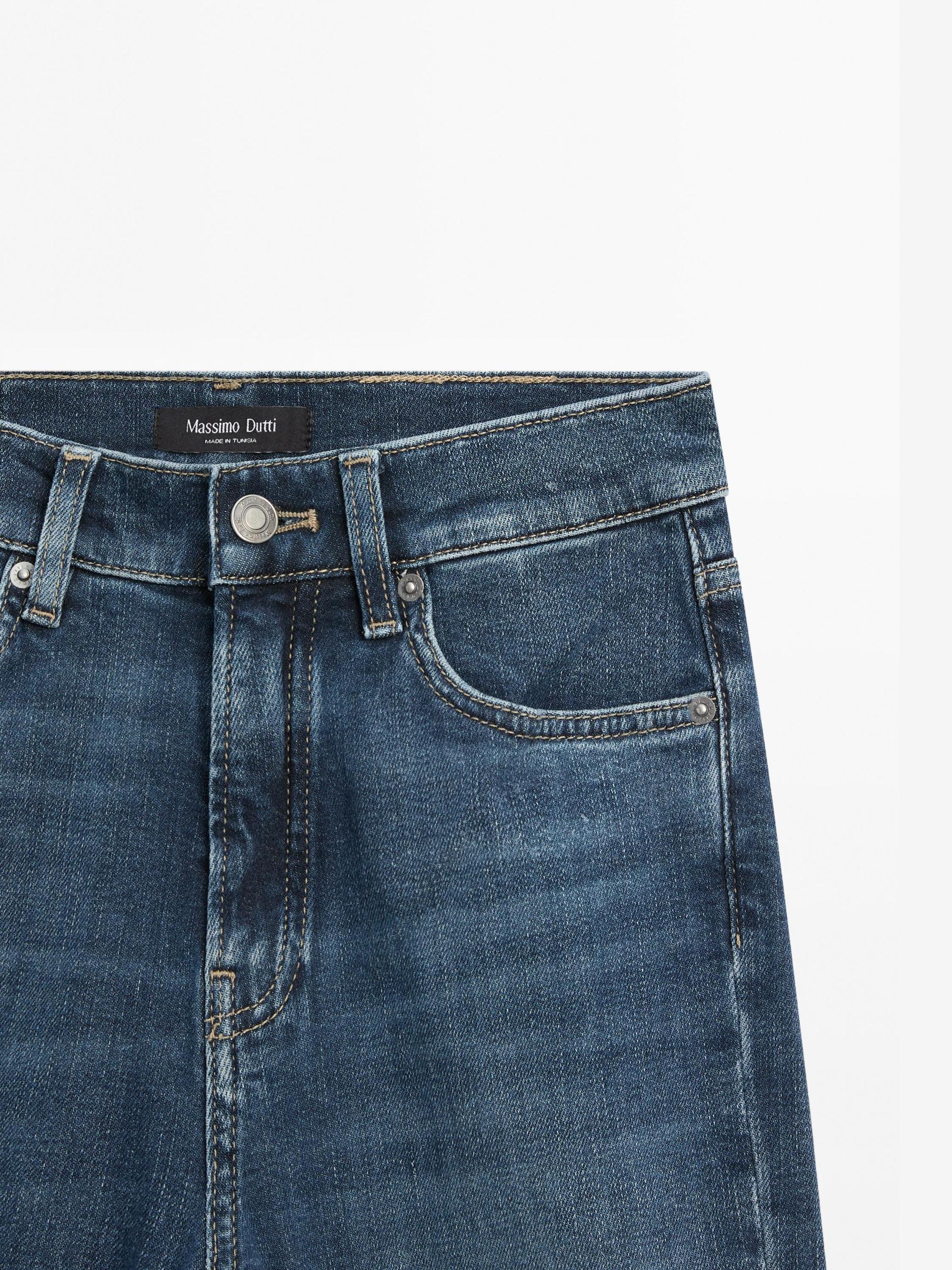 High waist bell bottom skinny jeans Product Image