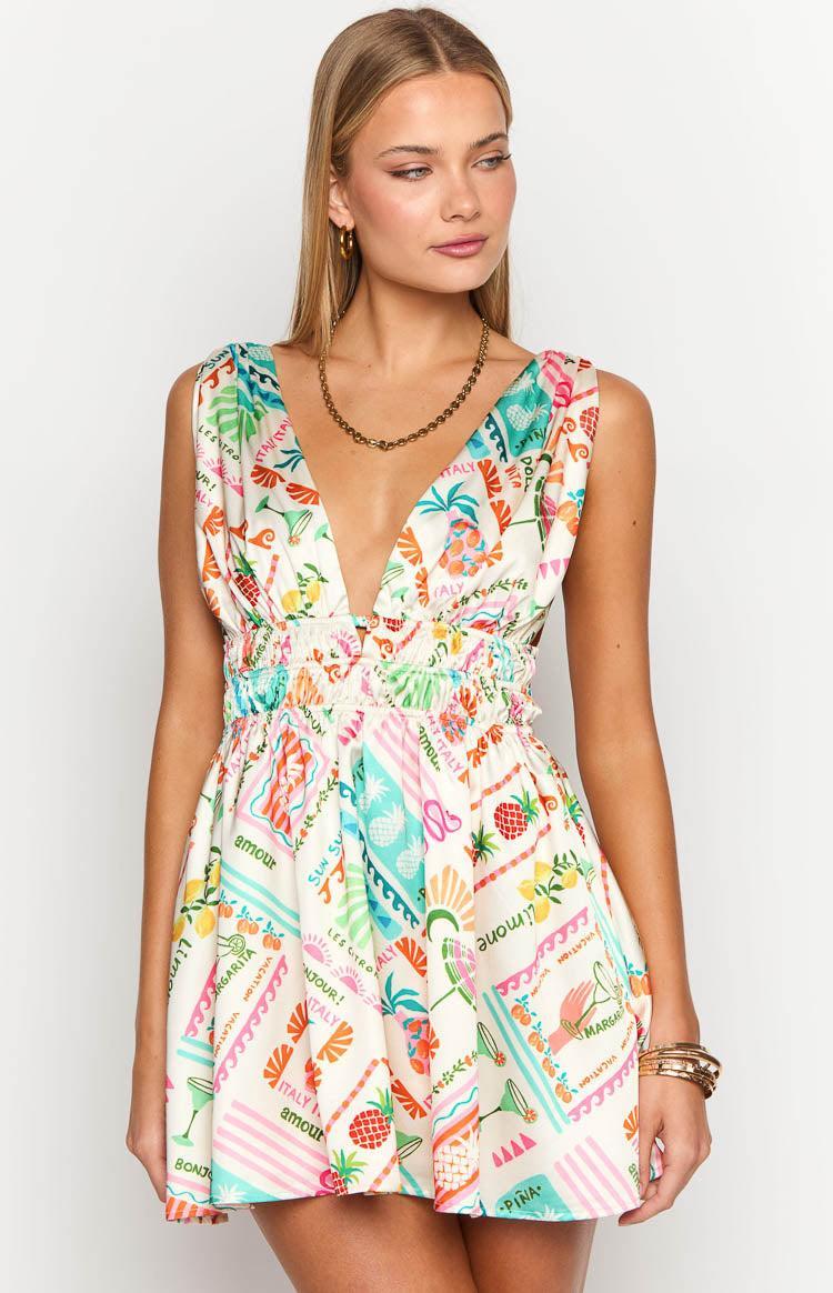 Genovia Dolce Vita Print Mini Dress Product Image