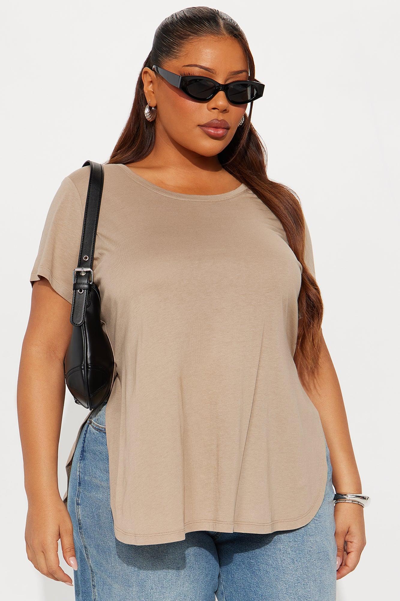 Laid Back Tee - Taupe Female Product Image