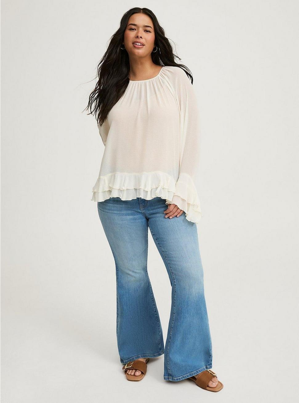 Ruffle Long Sleeve Top Product Image