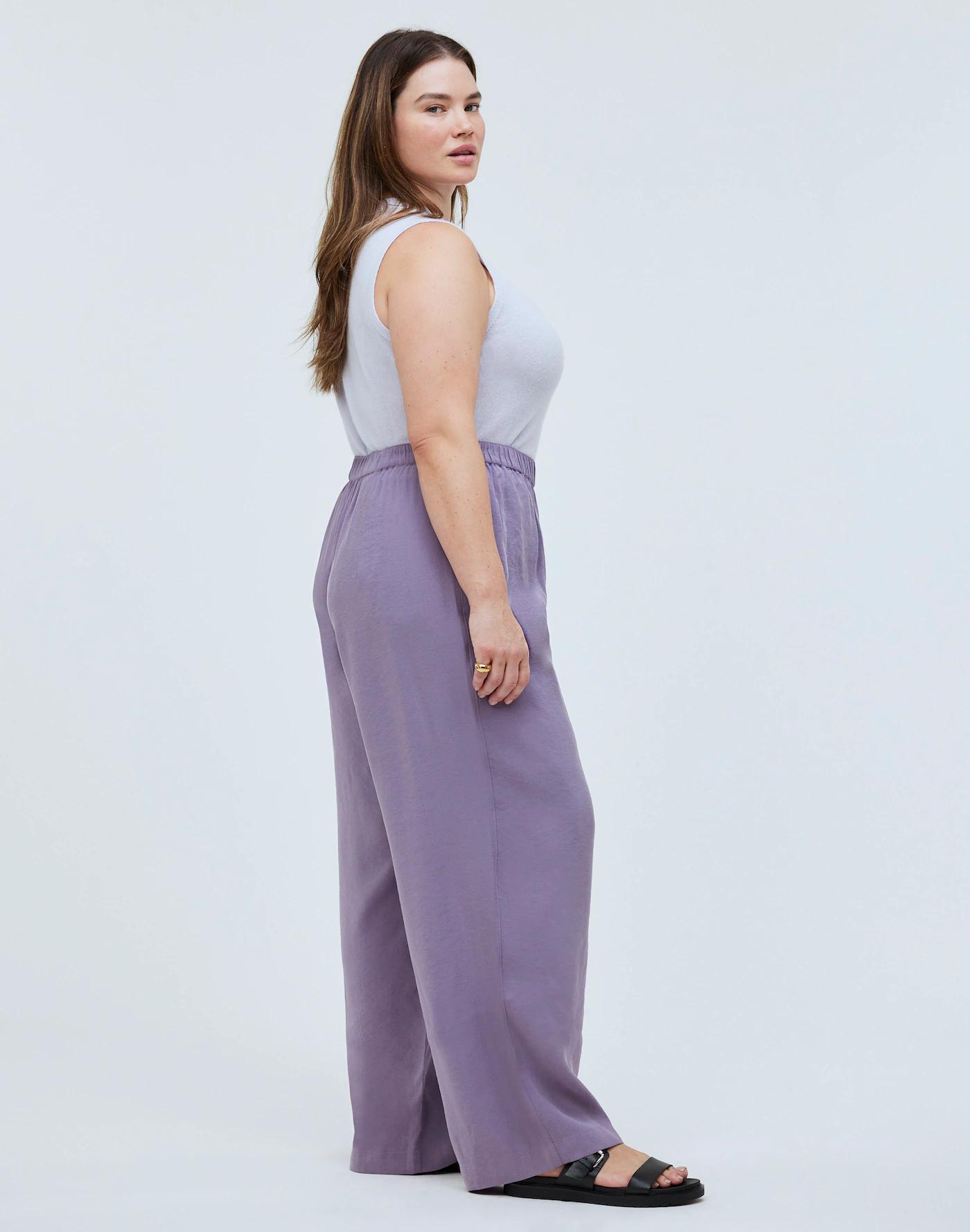 Plus Pull-On Wide-Leg Pants in Softdrape Product Image