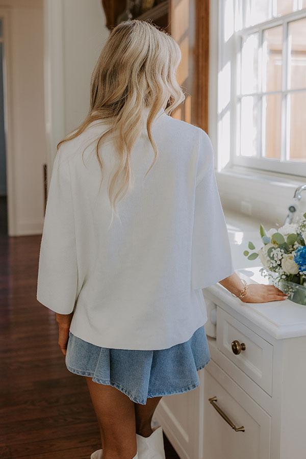 Simply Chic Sweater Top in White Product Image