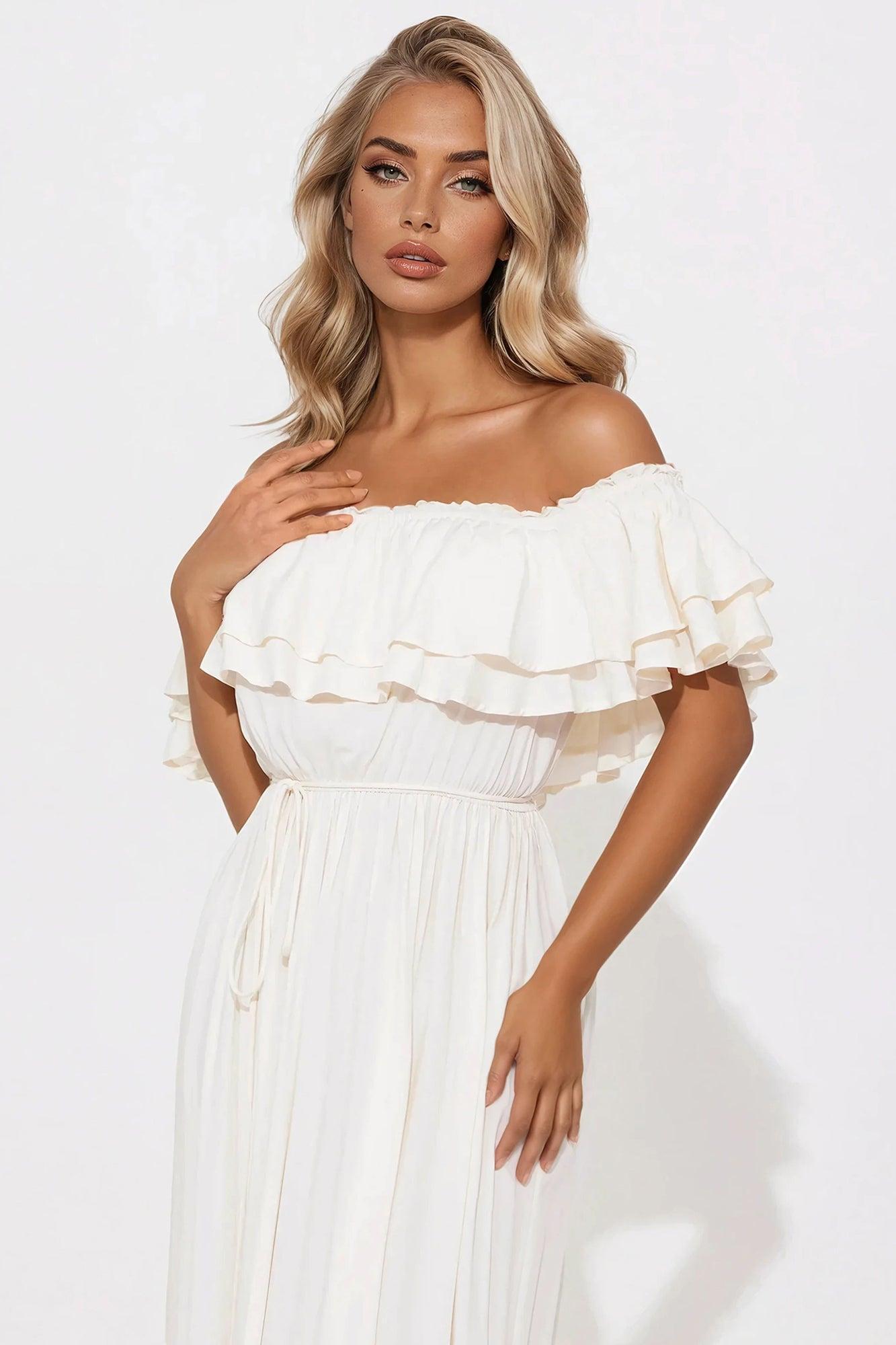 Caribbean Beauty Maxi Dress - Ivory Product Image