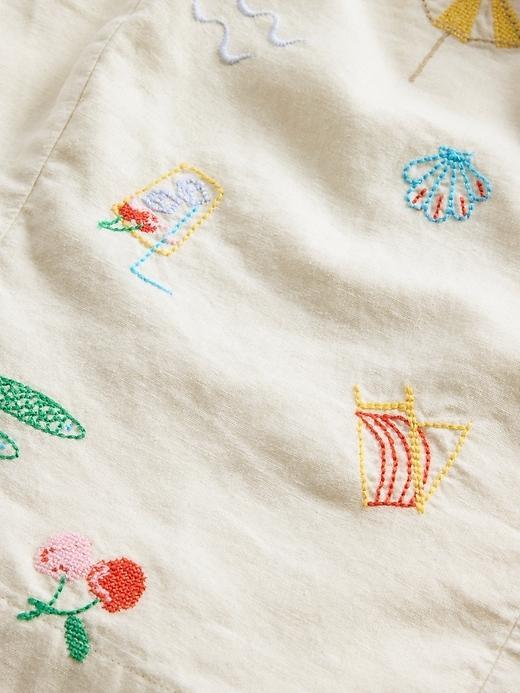 Linen-Blend Crop Top Product Image