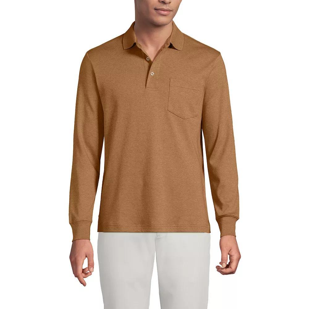 Men's Lands' End Classic-Fit Super Soft Supima Pocket Polo,  Product Image