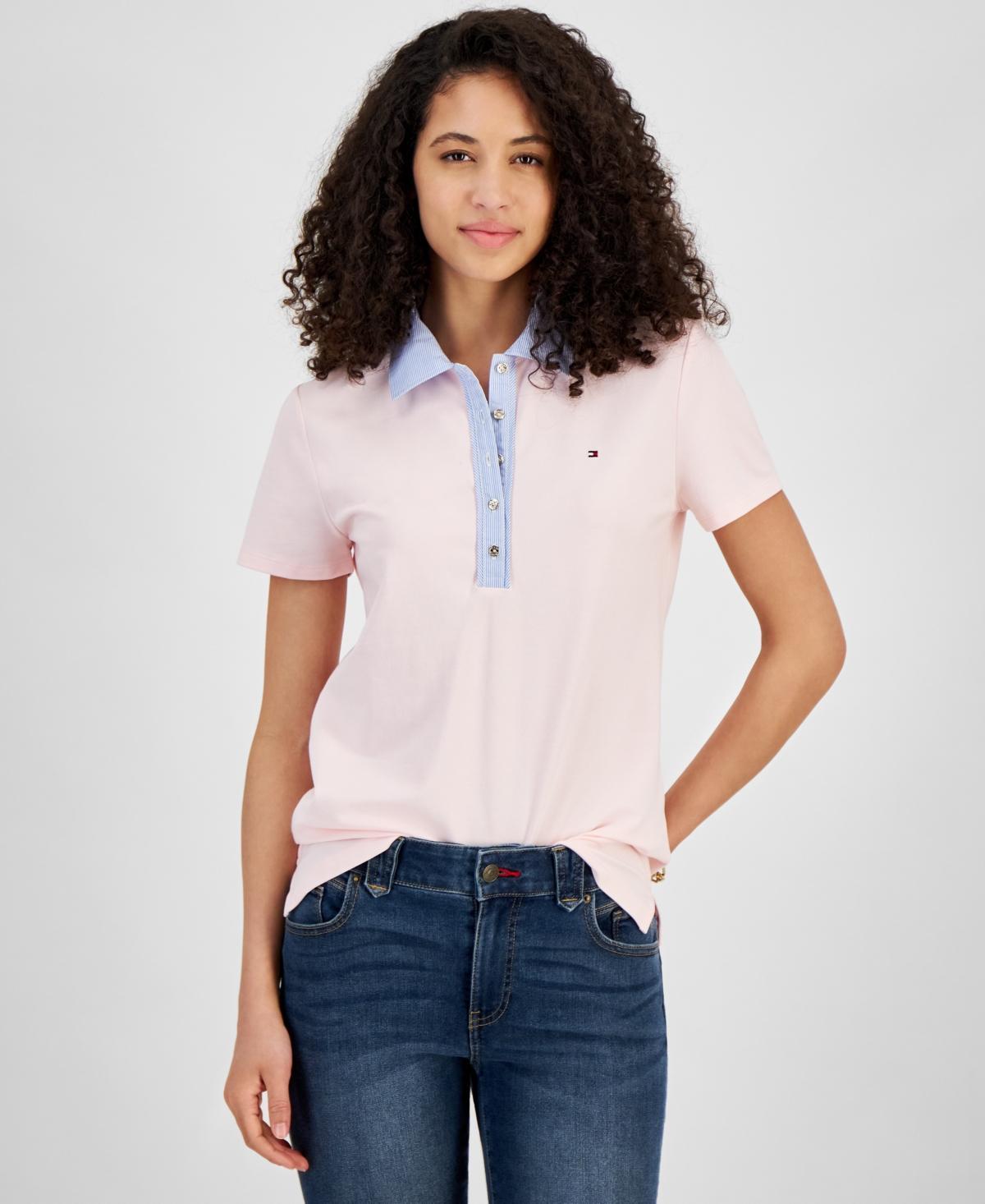 Tommy Hilfiger Cornell Trim Polo (Ballerina ) Women's Clothing Product Image