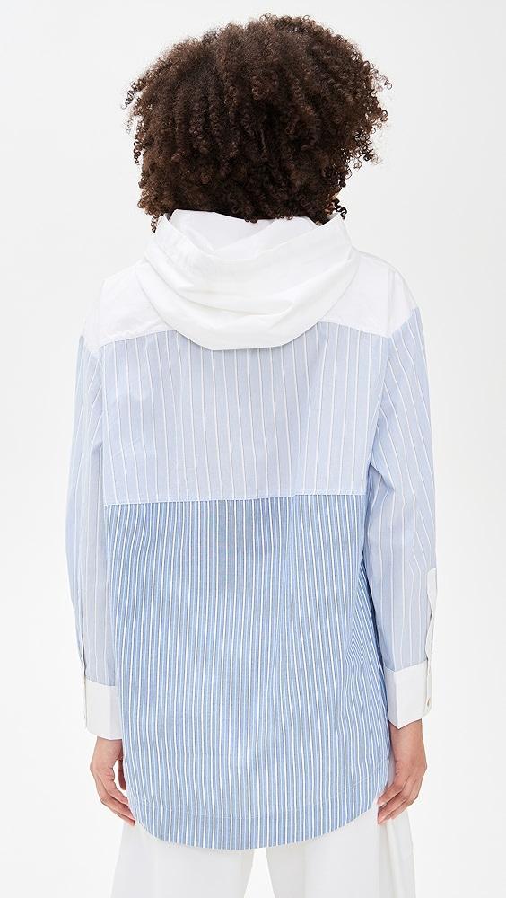 Sea Helmi Striped Shirting Blouse with Hood | Shopbop Product Image