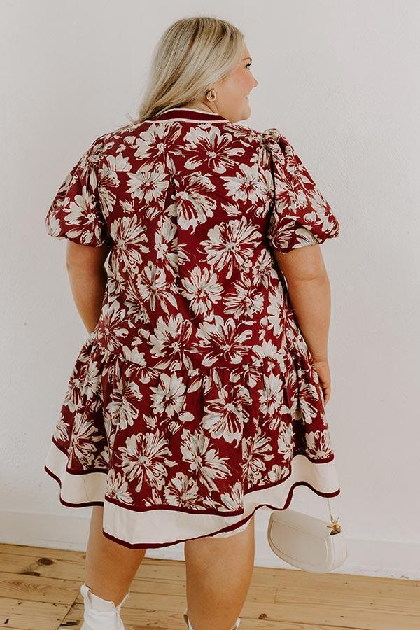 Vineyard Dream Floral Mini Dress Curves Product Image