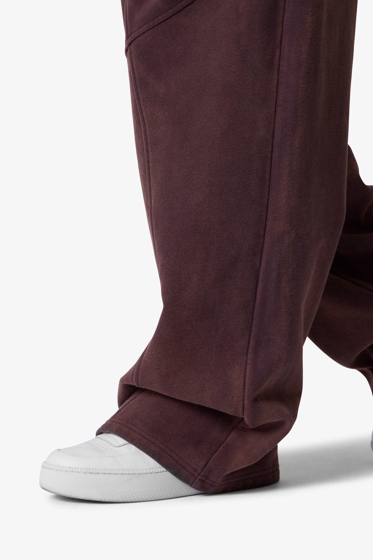 Cross Seamed Sweatpants - Washed Brown Product Image
