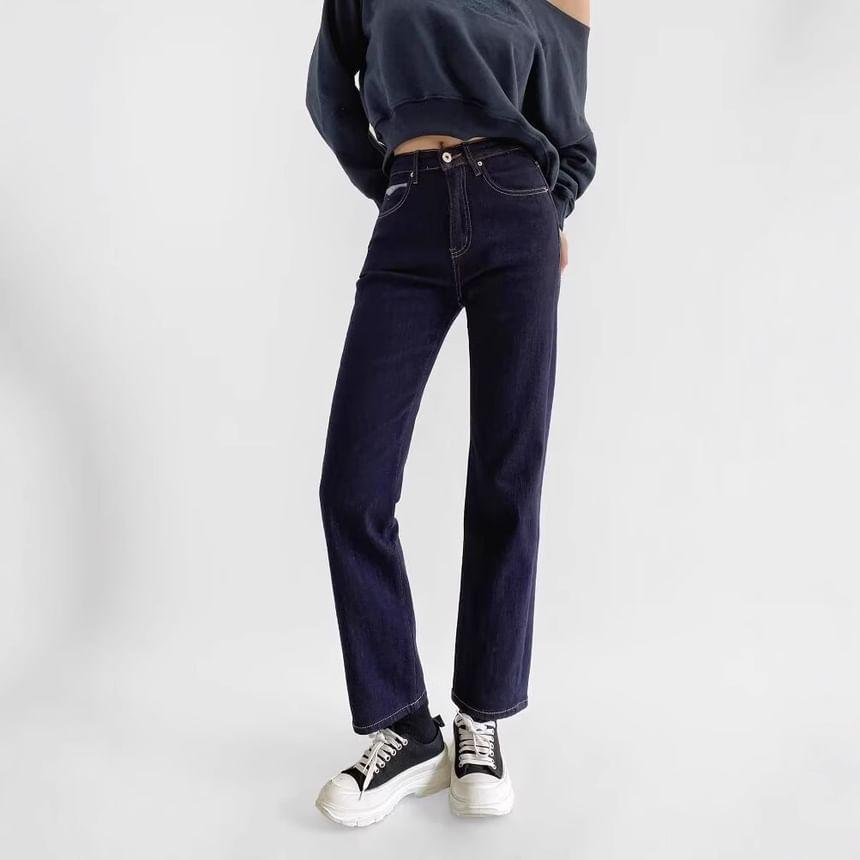 High Rise Straight Leg Jeans Product Image