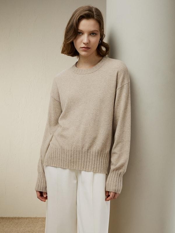 Crew Neck Cashmere Sweater Product Image