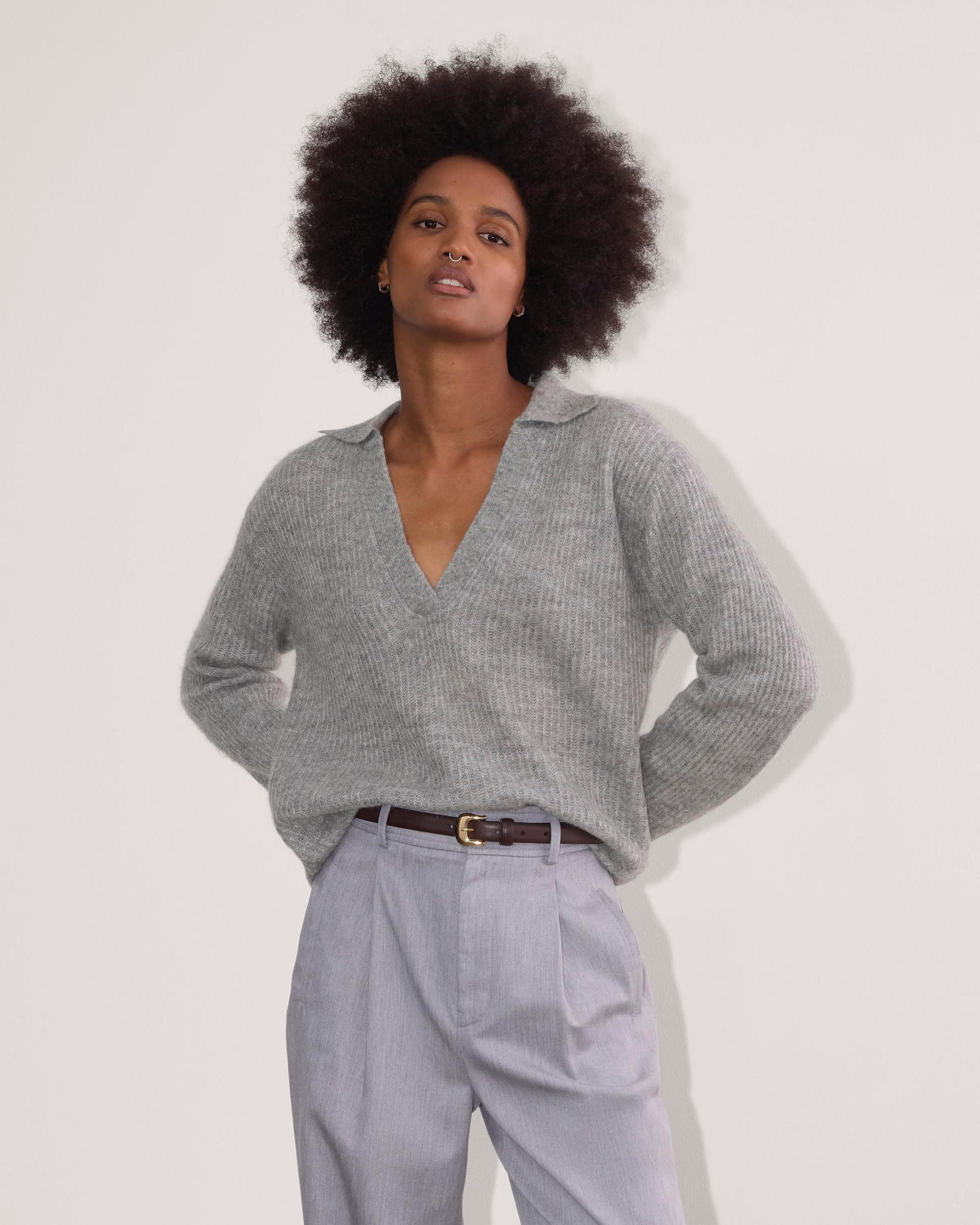 Womens Oversized Polo in Alpaca Sweater by Everlane Product Image