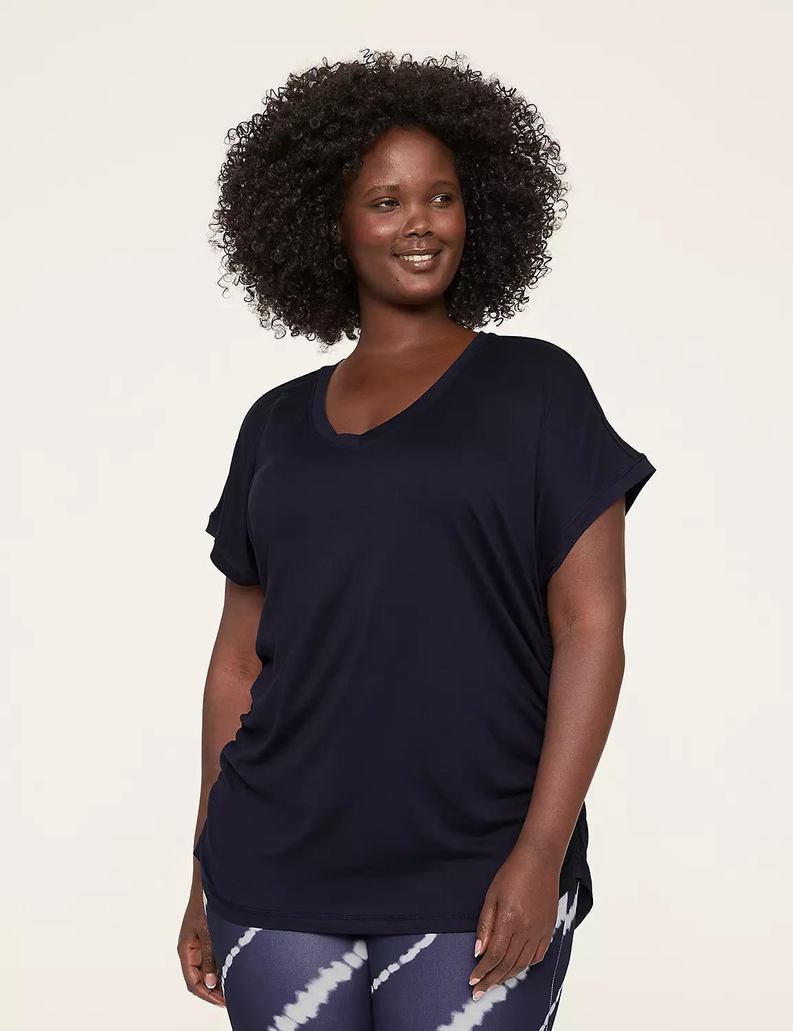 LIVI Soft Ruched-Side Tee Product Image