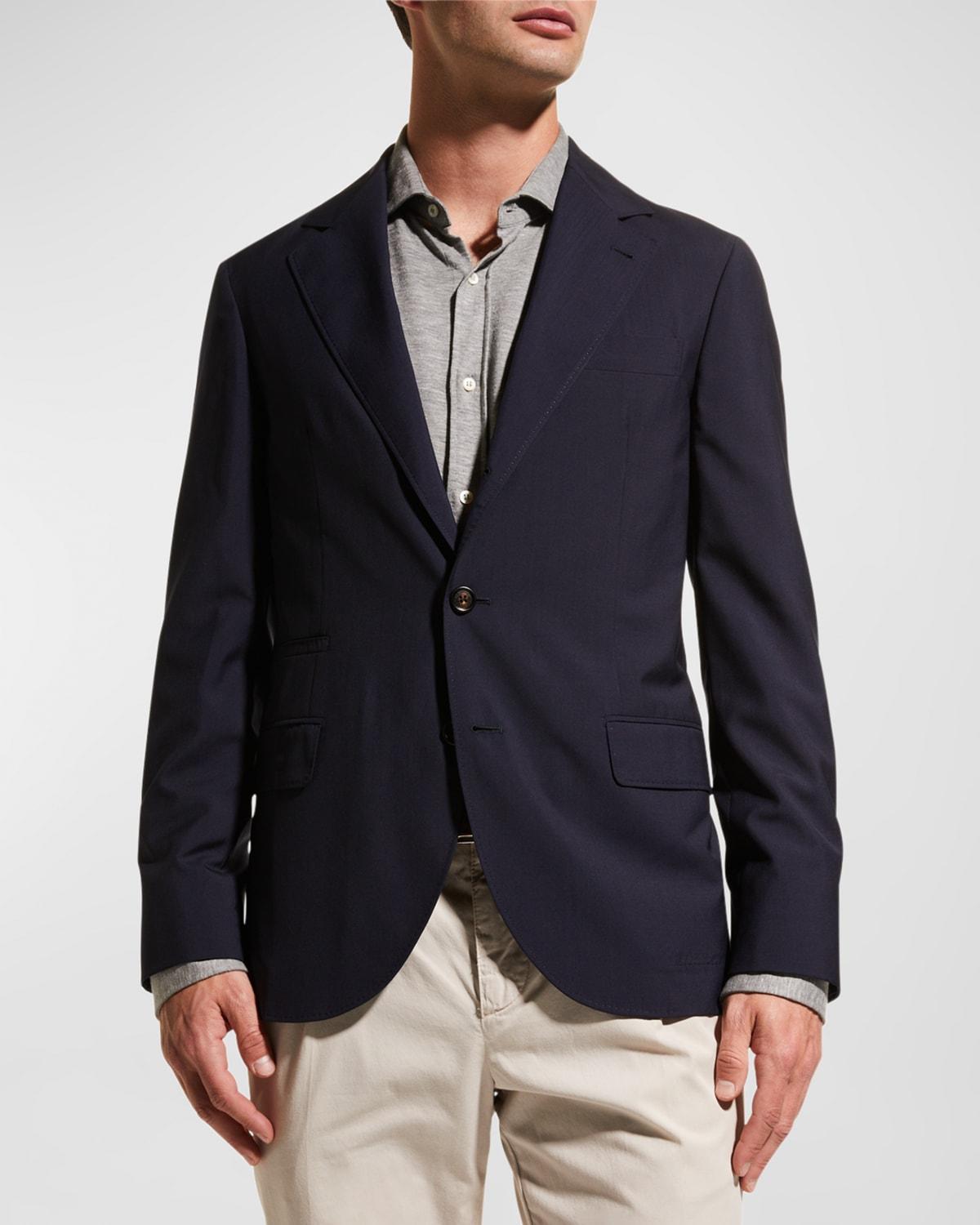 Men's Super 150s Lightweight Wool and Silk Blazer Product Image