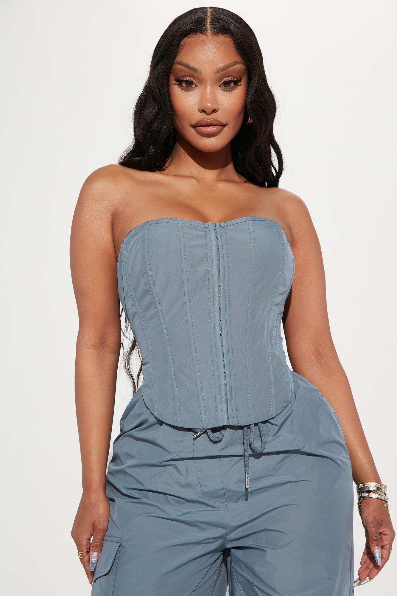 She's Just All That Pant Set - Slate Blue Product Image