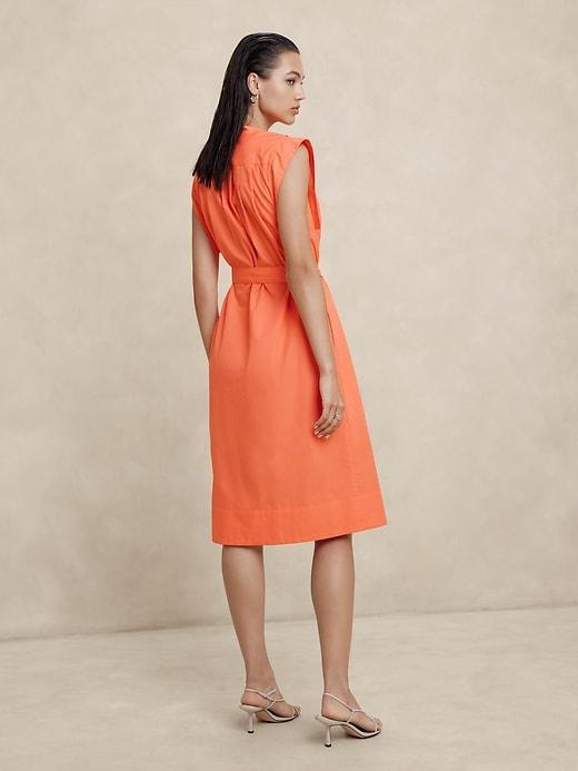 Poplin Midi Shift Shirtdress Product Image