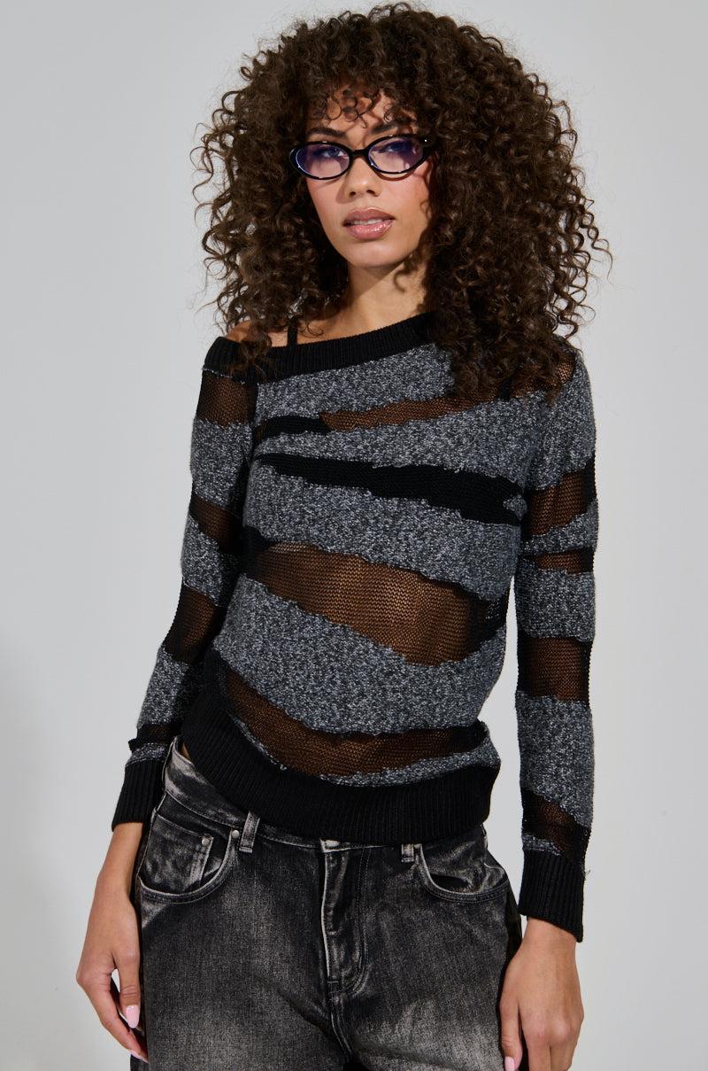 KASHA CREWNECK SWEATER IN GREY Product Image