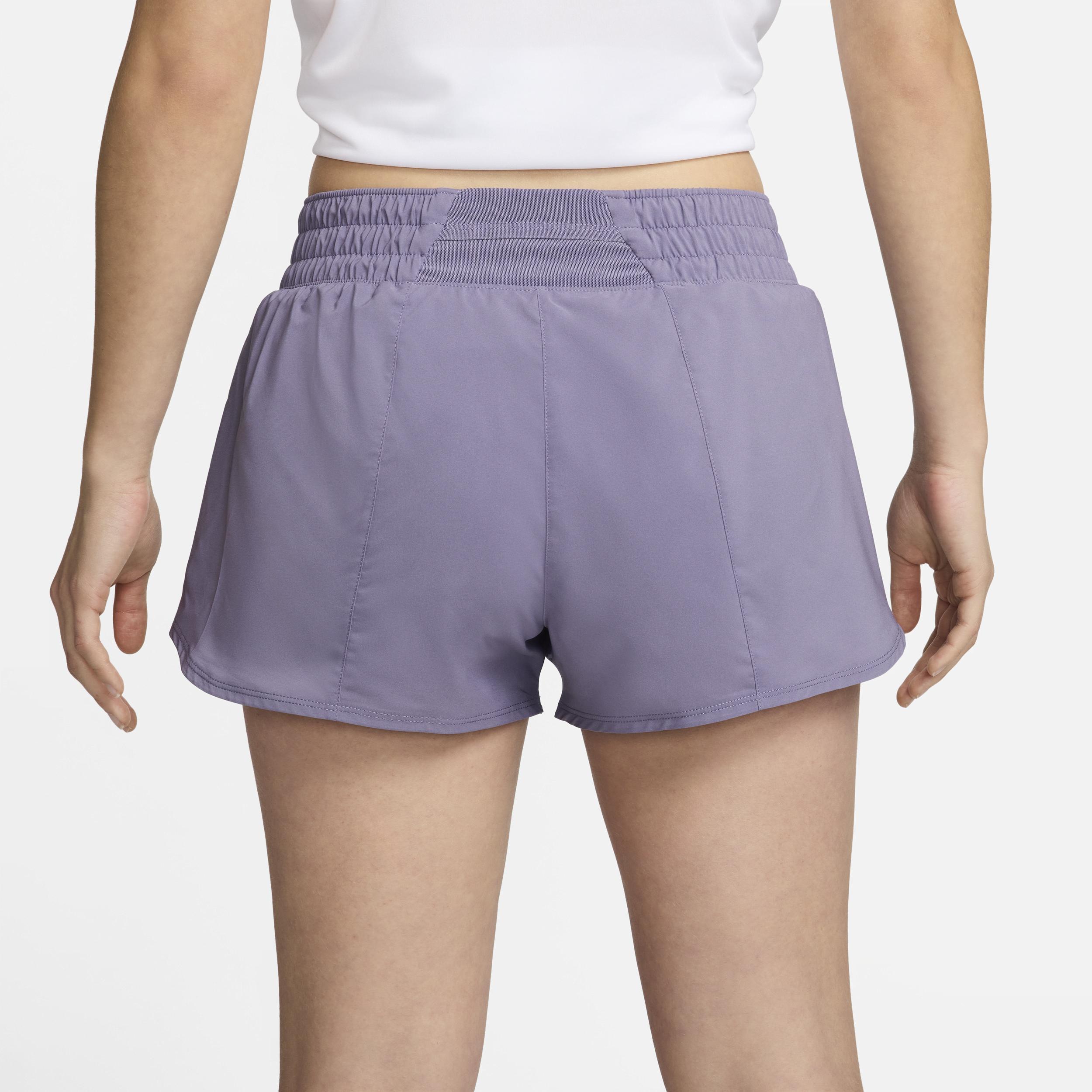 Nike Women's One Dri-FIT Mid-Rise 3" Brief-Lined Shorts Product Image