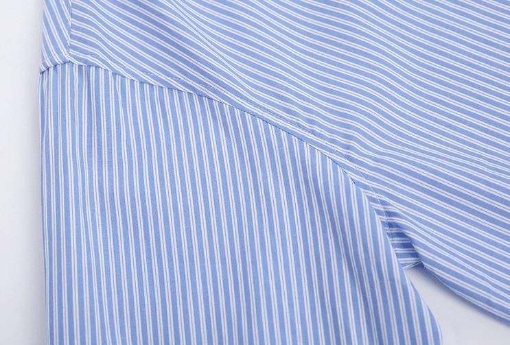 RT No. 2156 OVERSIZE STRIPED COLLAR SHIRT Product Image