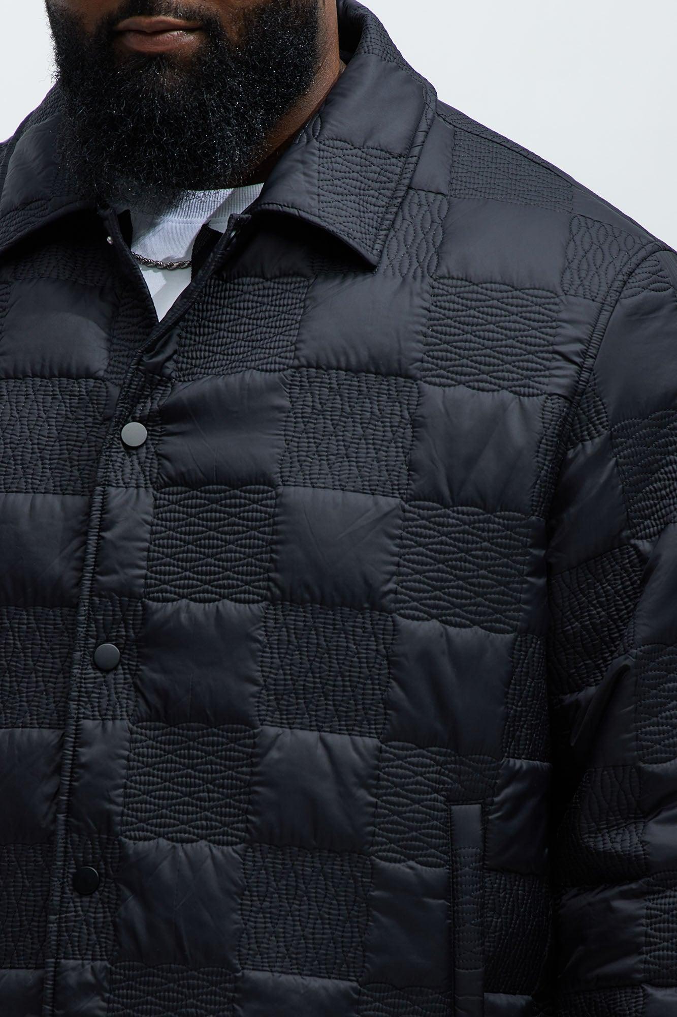 Laurel Checker Quilt Jacket - Black Product Image
