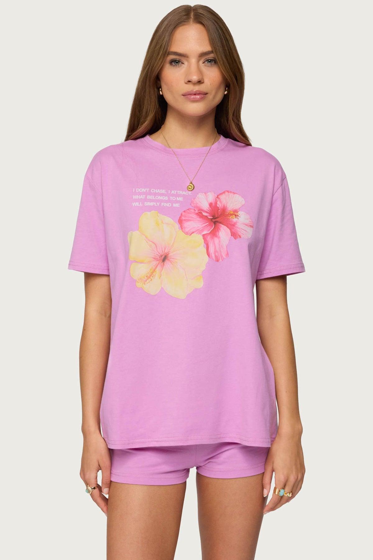 Fleur Hibiscus Graphic T Shirt Product Image