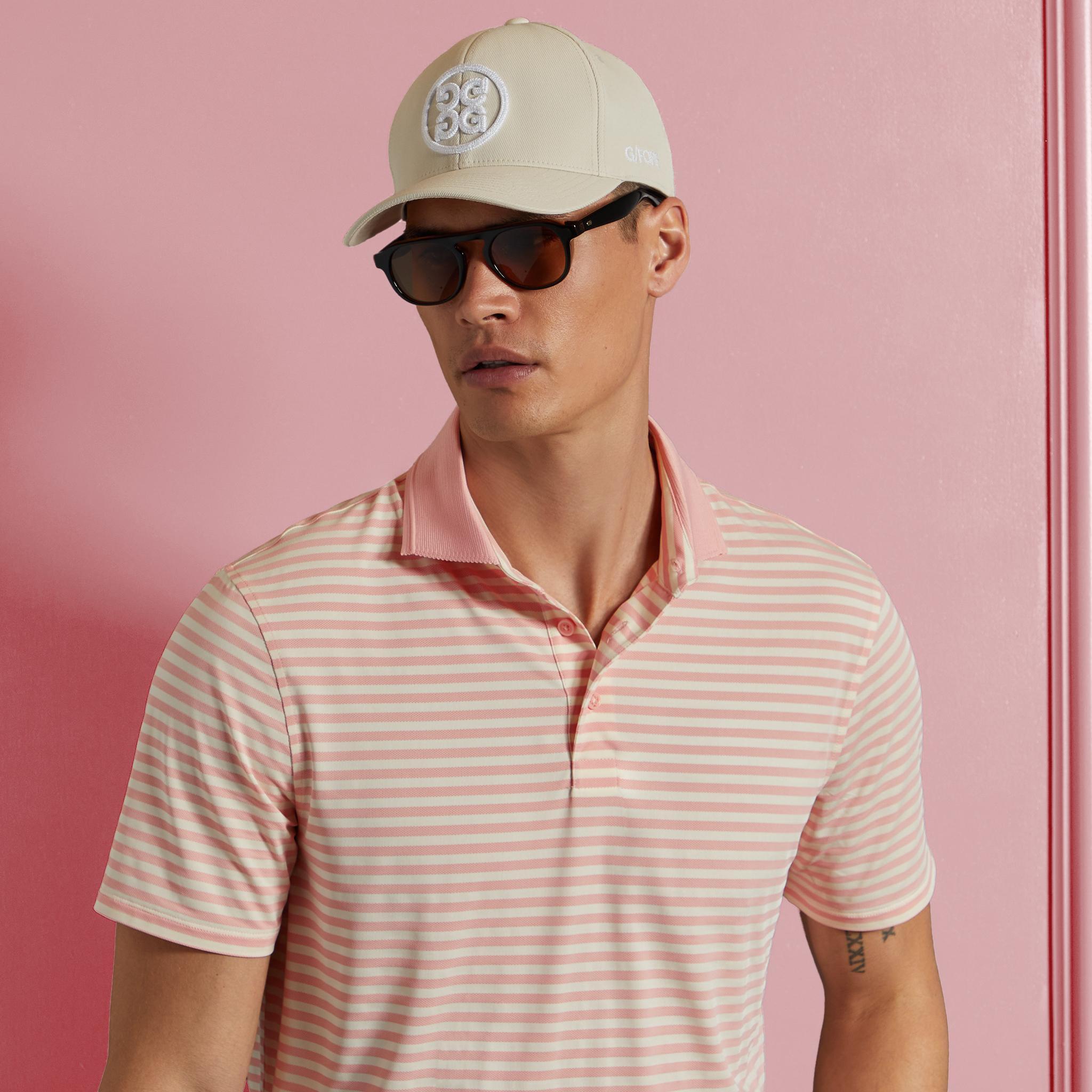 PERFORATED STRIPE TECH JERSEY POLO Product Image