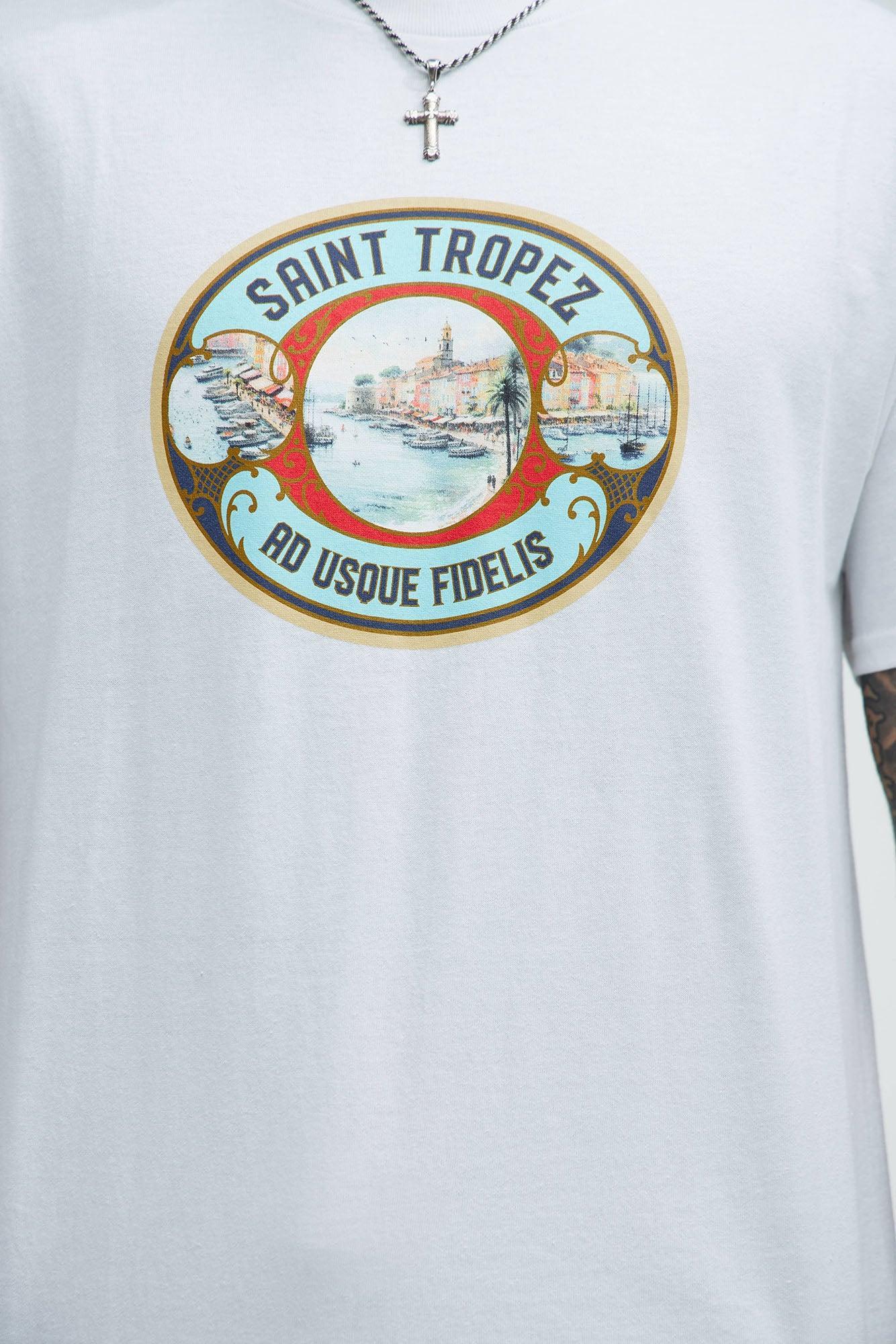 Saint Tropez Short Sleeve Tee - White Product Image