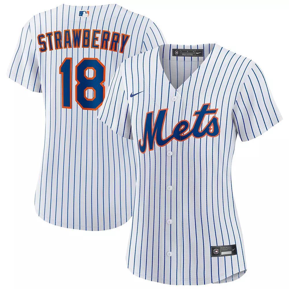 Women's Nike Darryl Strawberry White New York Mets Home Replica Player Jersey,  Product Image