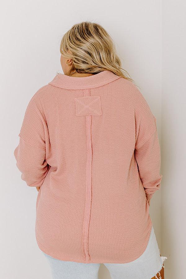 Coffee Run Cutie Shift Top in Light Blush Curves Product Image