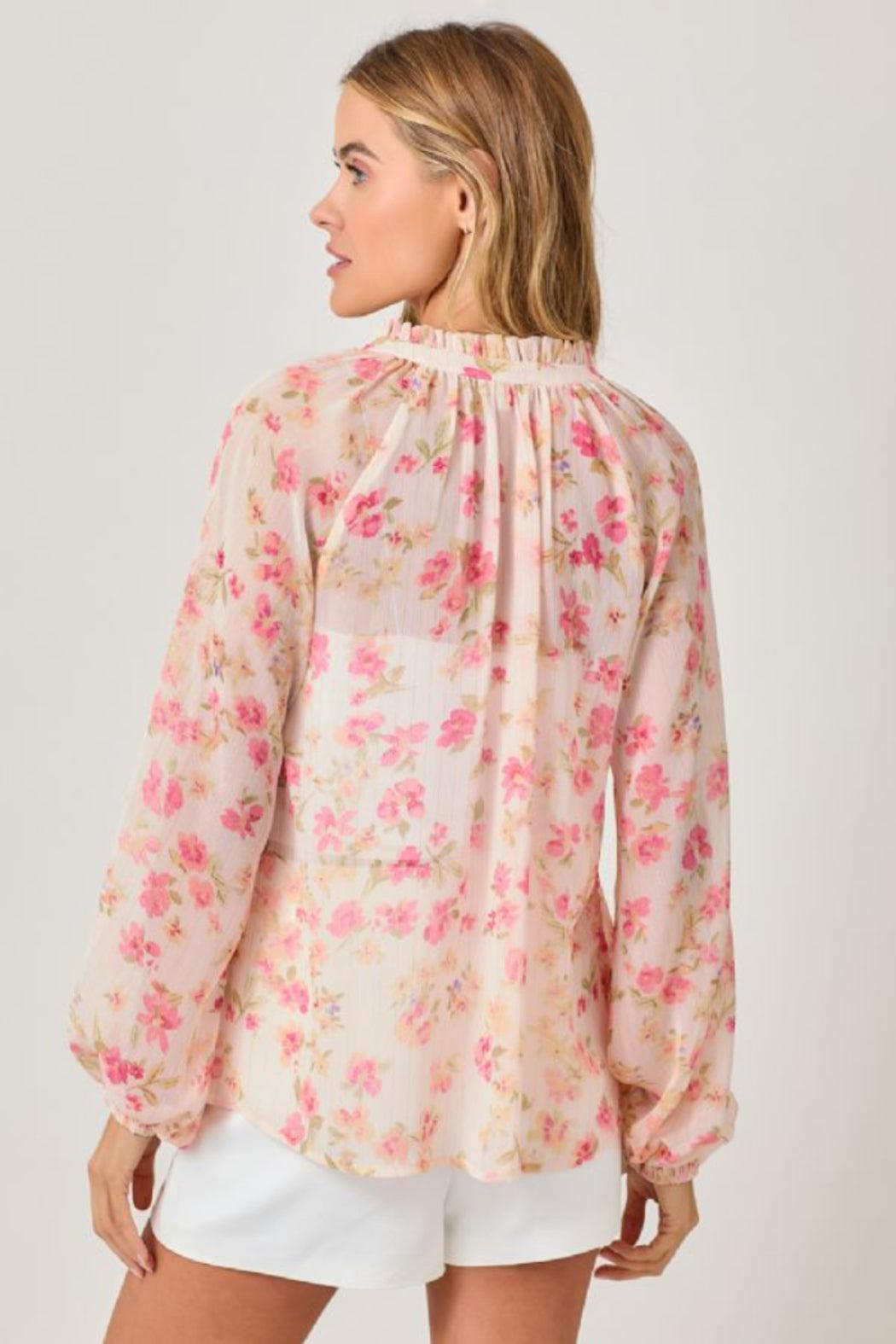 RUFFLE COLLAR PEASANT BLOUSE Product Image