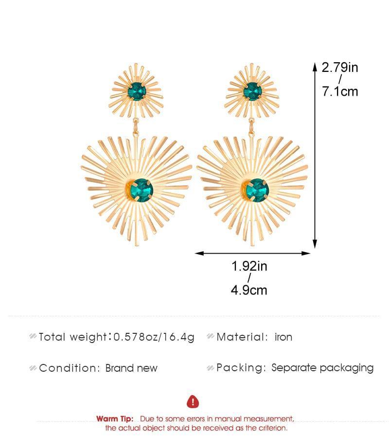 Metal Heart Drop Earring Product Image