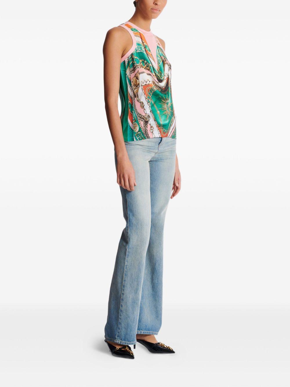 Foulard-print vest Product Image