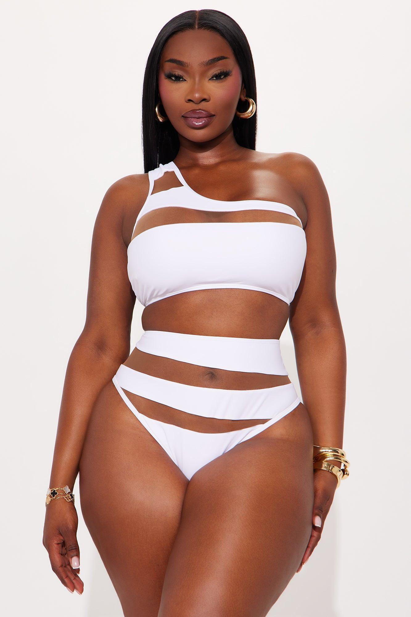 Island Hideout Cutout Mesh 2 Piece Bikini - White Female Product Image