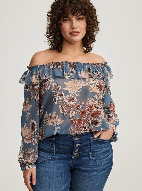 Off-Shoulder Ruffle Top Product Image