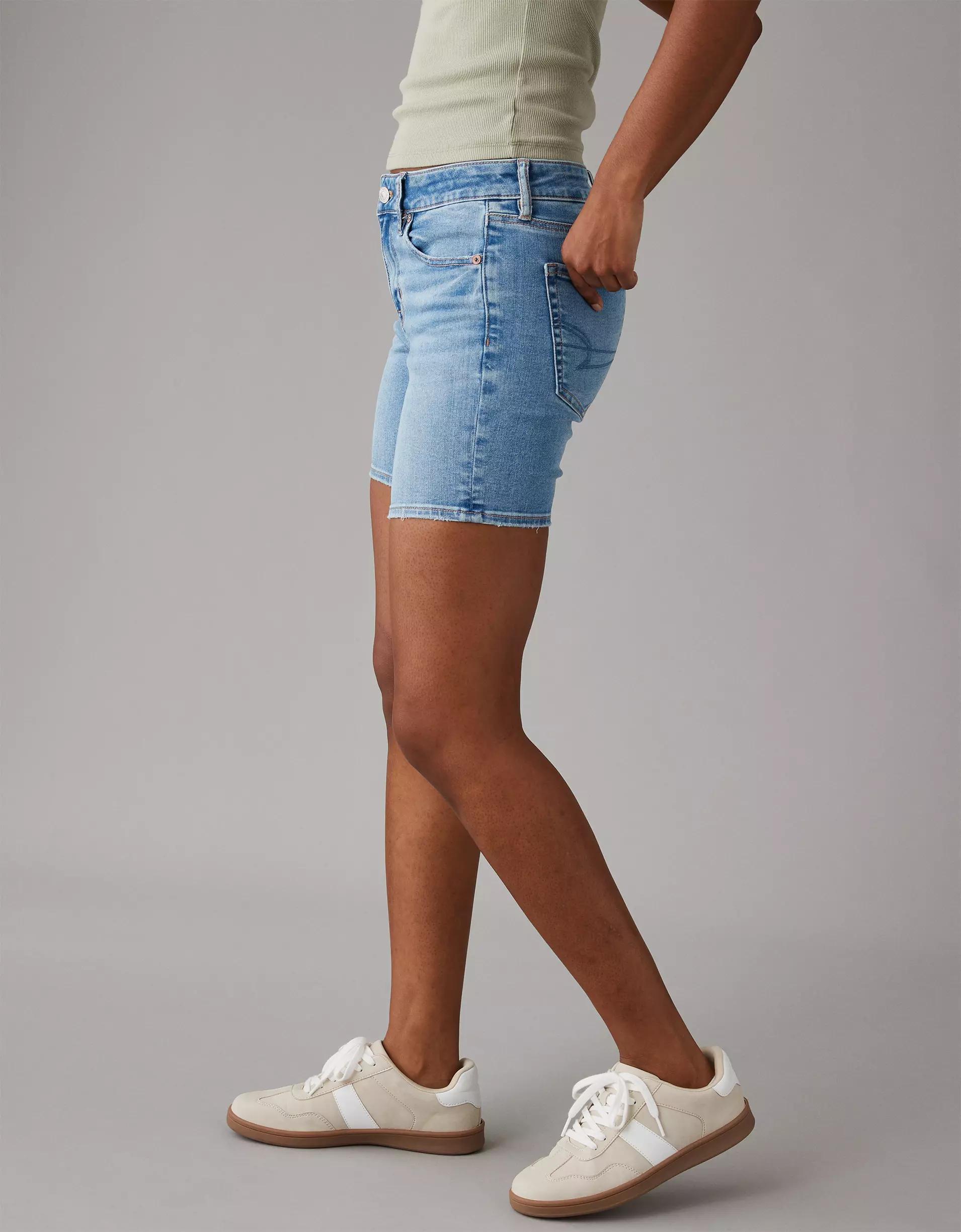AE Next Level Low-Rise Skinny Bermuda Denim Short Product Image