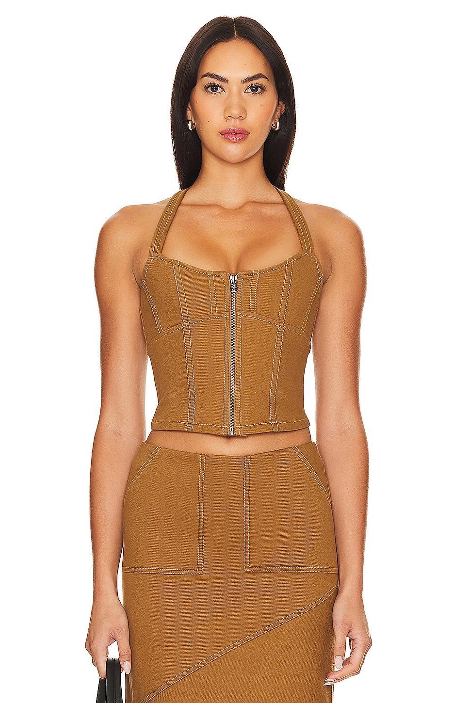 Lovers and Friends Cal Bustier in Khaki Product Image