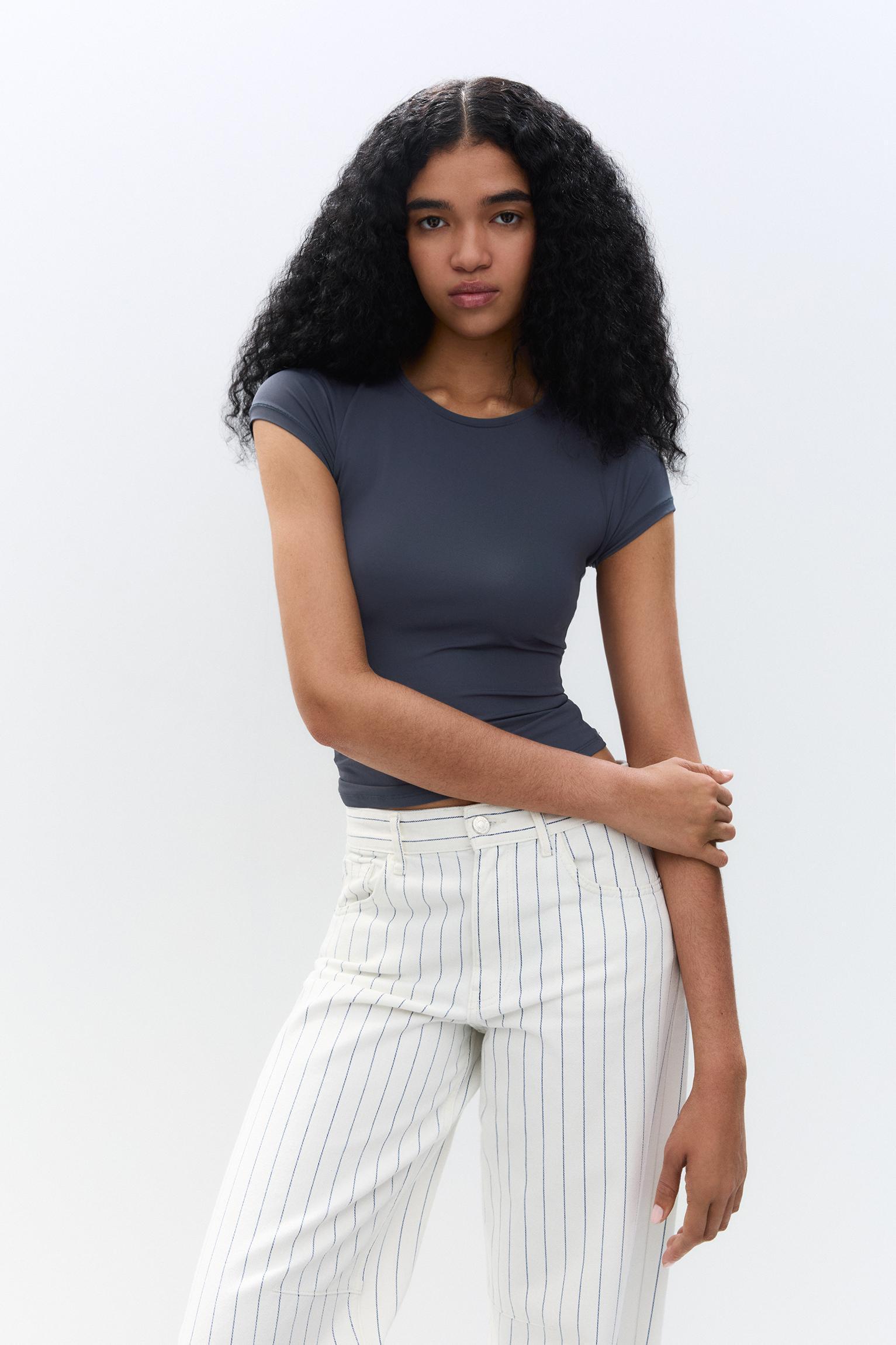 Fitted polyamide T-shirt Product Image