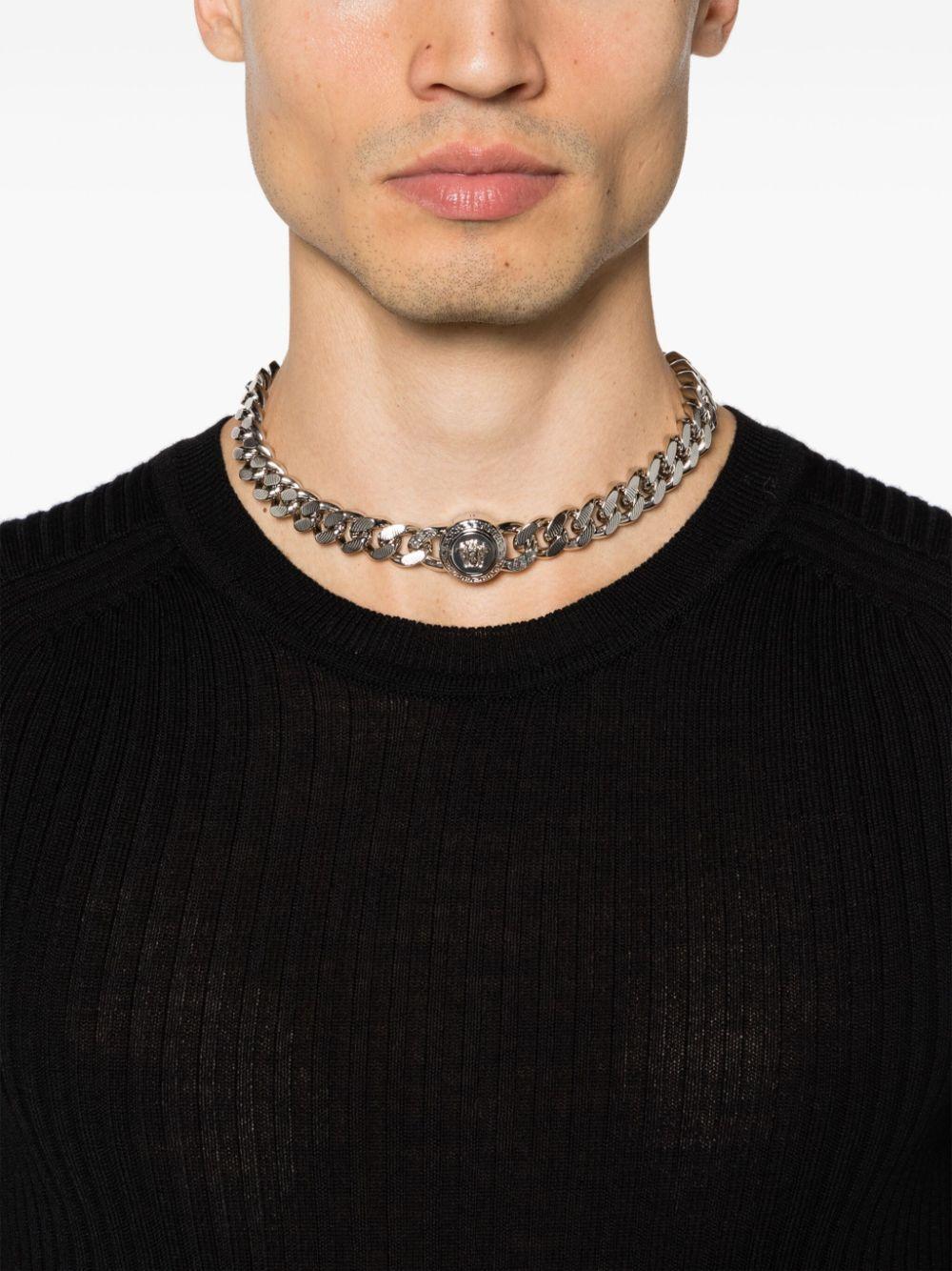 VERSACE Medusa Icon Chain Necklace In Silver Product Image