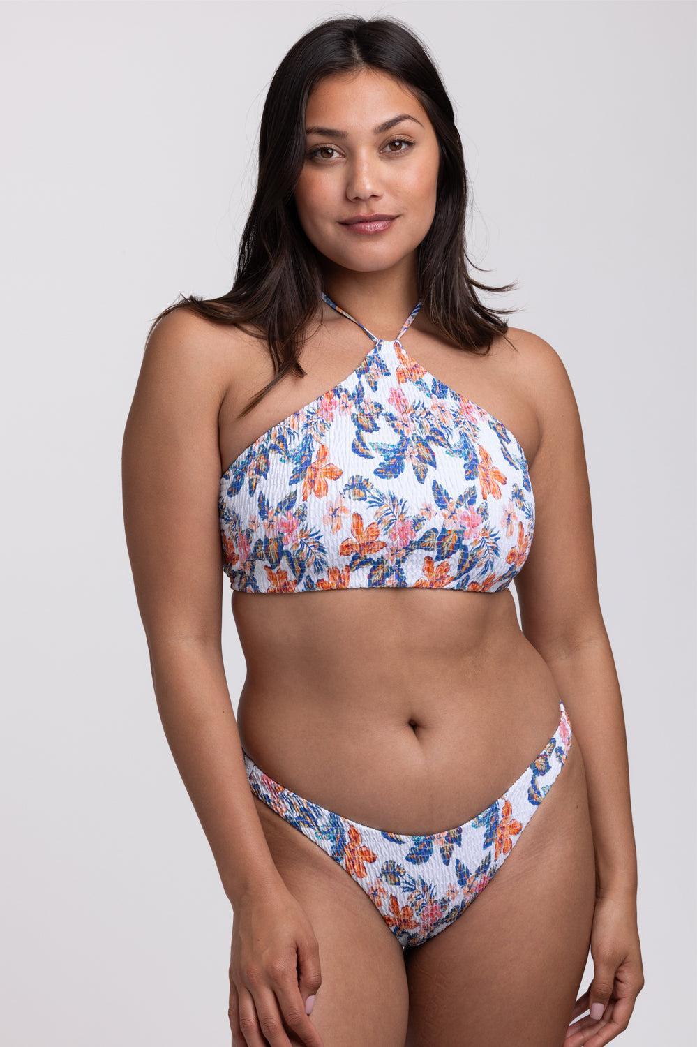 Kelia Smocked Bikini Bottom - Palm Female Product Image