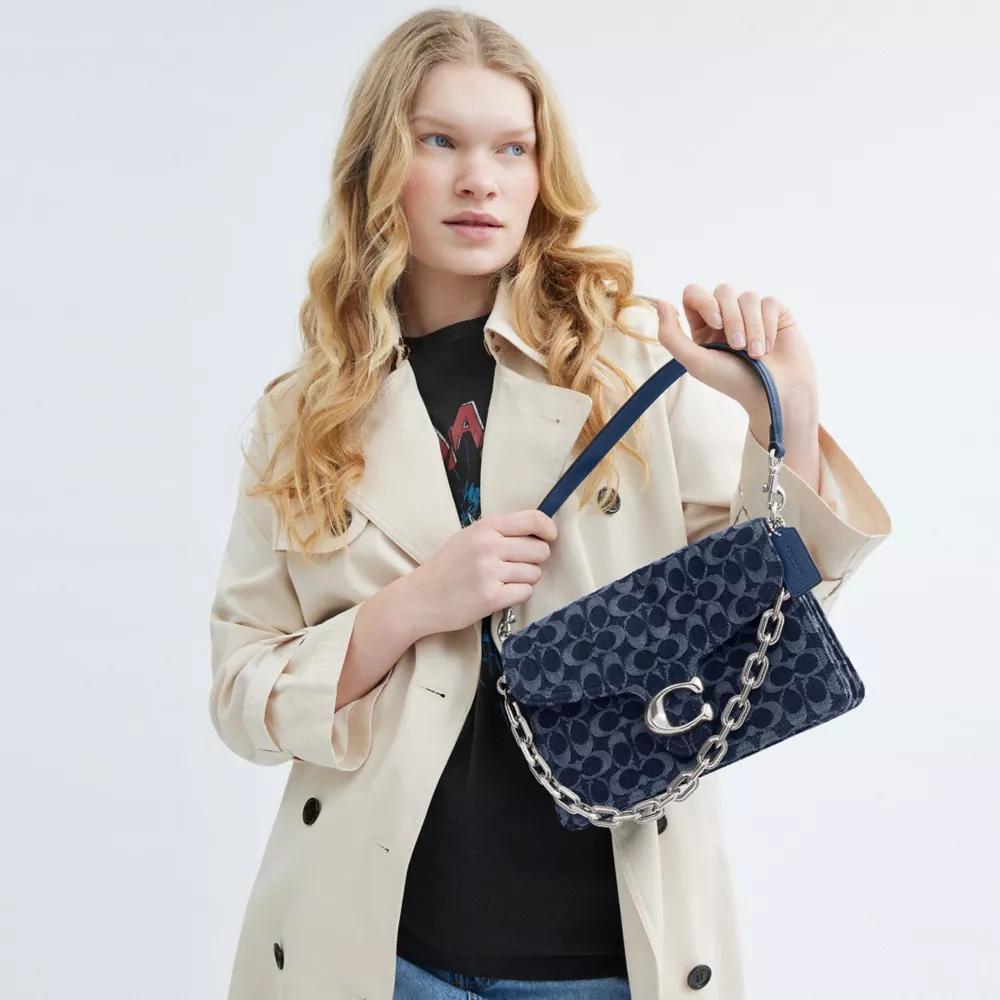 Chain Tabby Shoulder Bag In Signature Denim Product Image